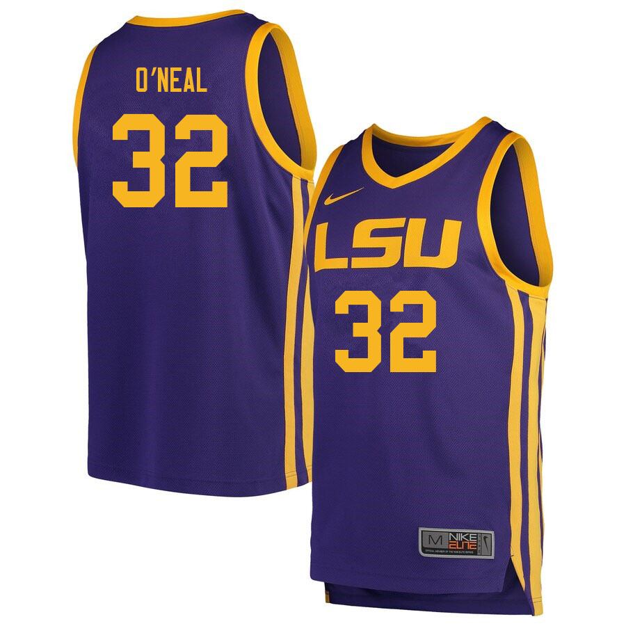 Men #32 Shareef O'Neal LSU Tigers College Basketball Jerseys Sale-Retro